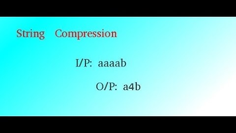 String Compression | HackerRank