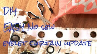 Easy No Sew Eyelet Curtain D.I.Y