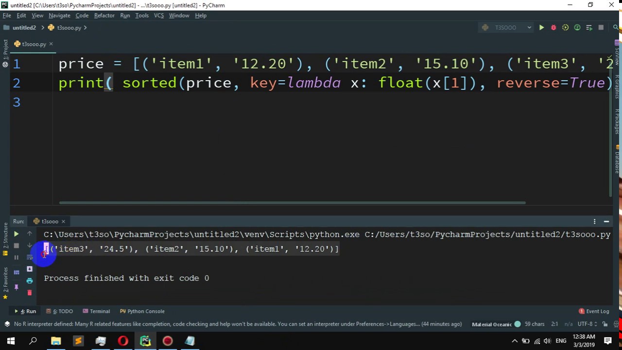 How to sort a tuple by its float element in Python - YouTube How To Sort A Tuple By Its Float Element In Python - Youtube
