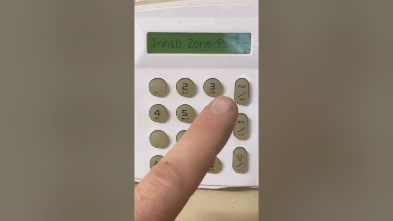 How to inhibit(bypass) a zone on a Hkc 8/12 alarm panel YouTube