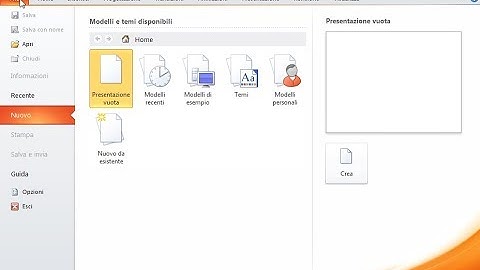 Crea una nuova presentazione.