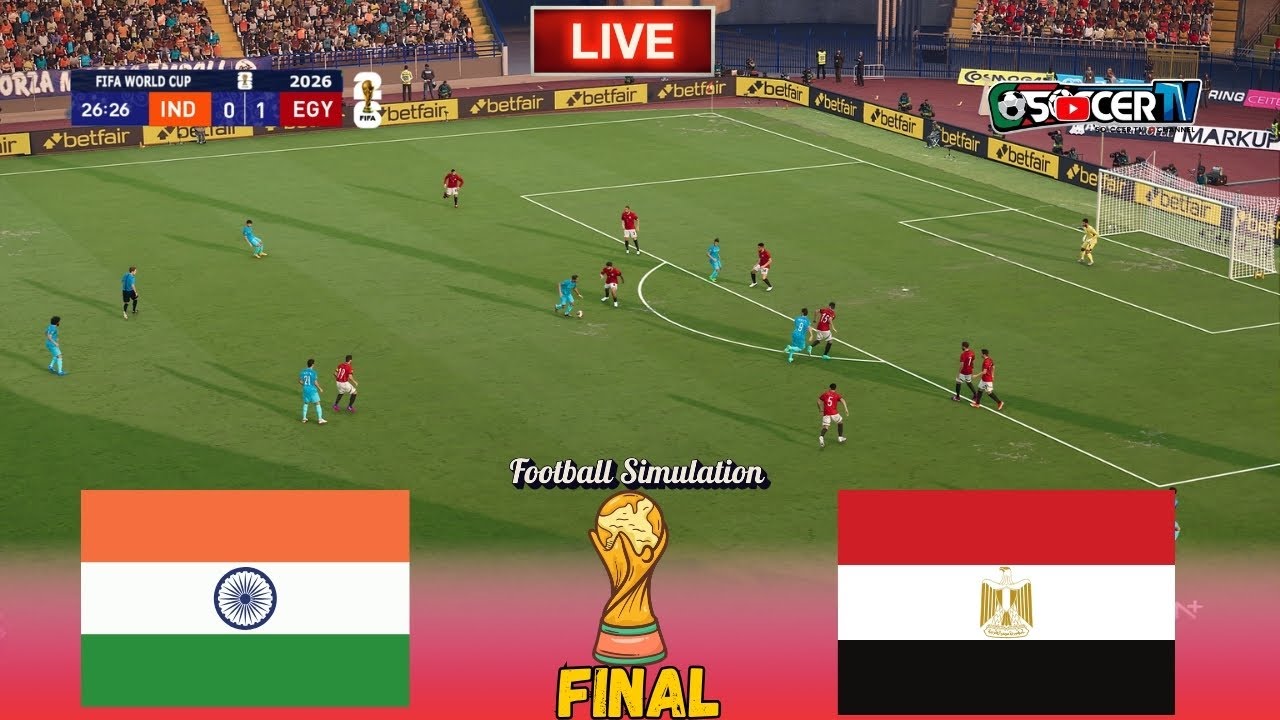 Egypt vs. India - FIFA World Cup 2026 Final in the USA Featuring Chhetri and Salah PES Gameplay PC