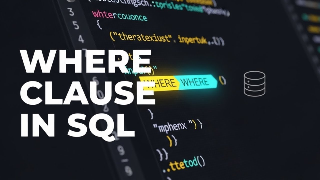 WHERE Clause in SQL | Complete Guide with Real Examples - YouTube