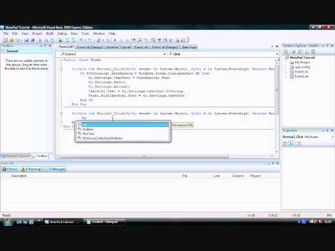 NotePad Tutorial (Part 2(bit 2-3)) in vb