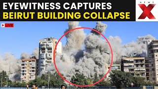BEIRUT ATTACK LIVE: DEVASTATION CAUGHT ON CAMERA | Beirut Building Crumbles After Strike
