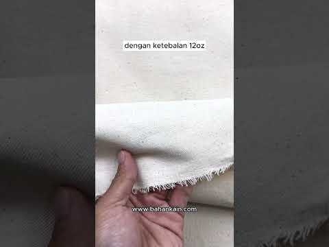 Kain Kanvas Katun Natural  Twill 12 Oz