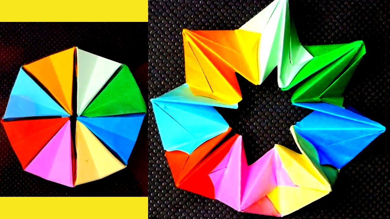 Origami Transforming Rose Cube - Origami Magic Rose - Modular Origami Rose_Transforming Origami Rose