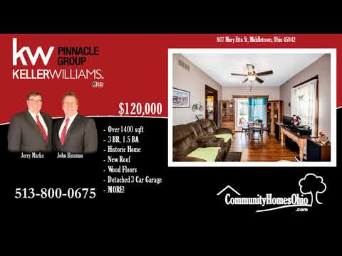 3 Car Garage 807 Mary Etta St, Middletown, OH home video tour