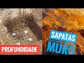 Qual é a profundidade dos sapatas ou pilares do muro, qual é a fundação das colunas do muro #muro