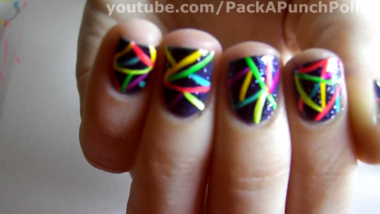 Neon Laser Nail Art Tutorial
