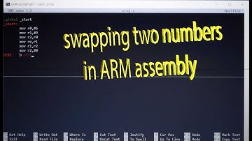 How to write a swapping of two numbers in ARM assembly