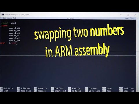 How to write a swapping of two numbers in ARM assembly