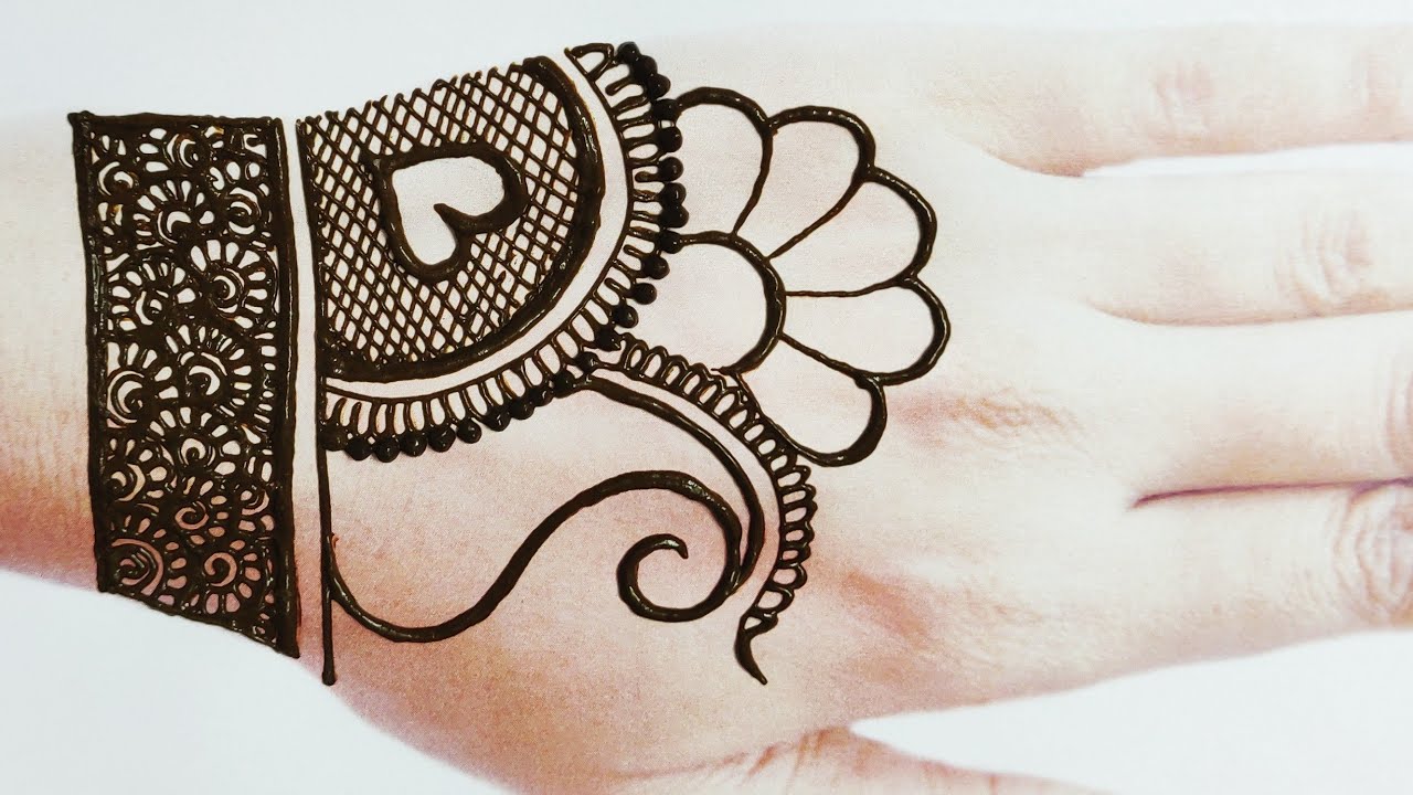 Latest indo arabic henna for back hand / full hand step by step arabian ...