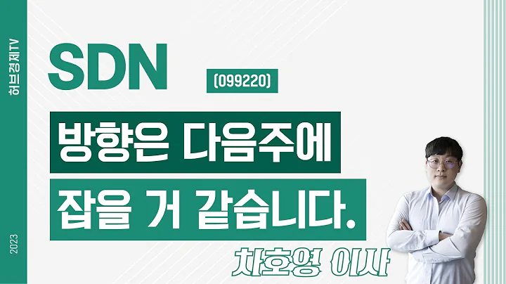 SDN (099220) - 방향은 다음 주에 잡을 거 같습니다.