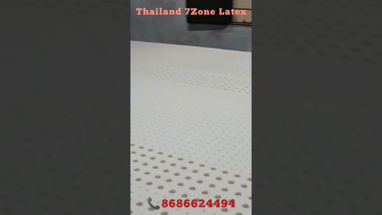 Natural Latex foam Mattresse manufacturing Thailand 7 zone natural latex  #latex #youtubechannel