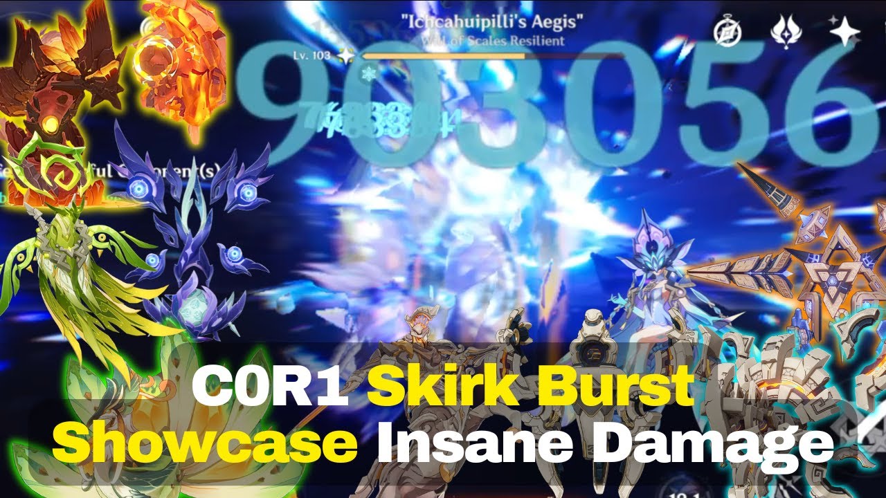 Skirk Burst Showcase vs Bosses | INSANE DMG | vs Foliar-Swift Wayob Manifestation