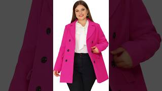 Agnes Orinda Women's Plus Notched Lapel Coat Review - Pros & Cons - Agnes Orinda plus size coat