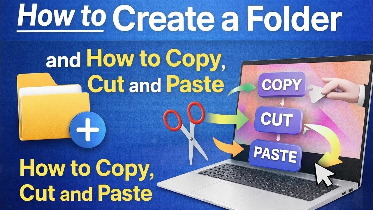 How to create a folder and how to copy, cut and past #youtube #tutorial ...