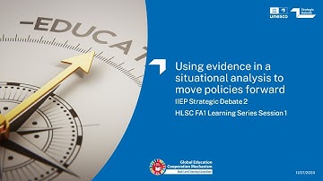 Using evidence in a situational analysis to move policies forward
