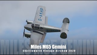 Miles M65 Gemini IA - Shuttleworth Vintage Airshow 2020