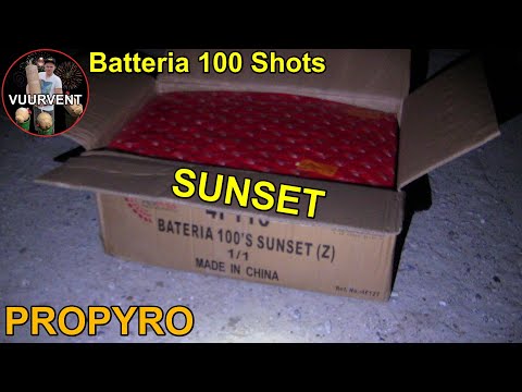 SUNSET - PROPYRO - 100 Shots blok - 4F118 - VUURWERK - FIREWORKS