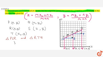 The coordinates of the point which divides the line segment joining the points `(x_1;y_1)` and `(x_