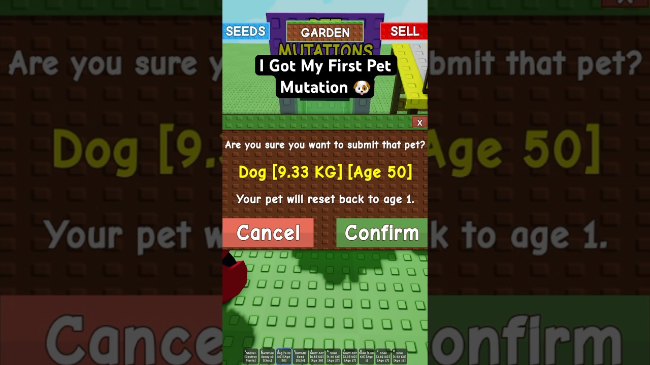 I Got My First Pet Mutation In Grow A Garden