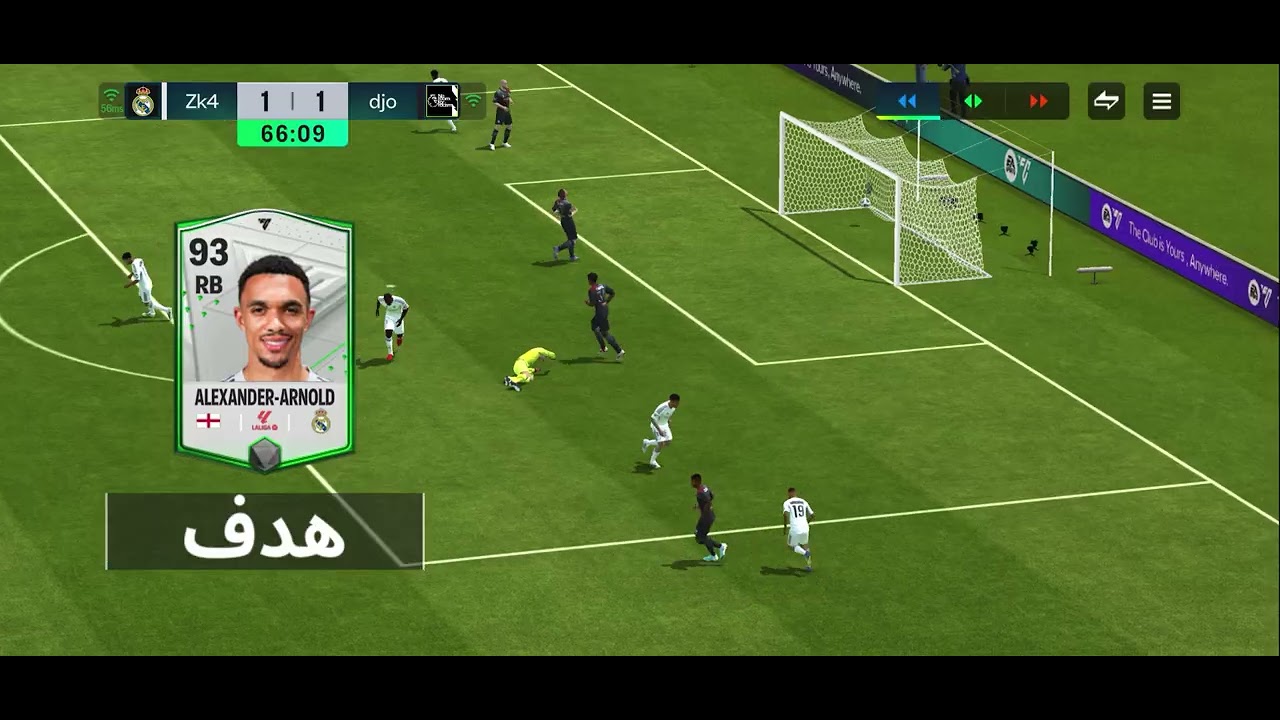 لعبت ضد فريق مجنون في فيفا موبايل😱😱