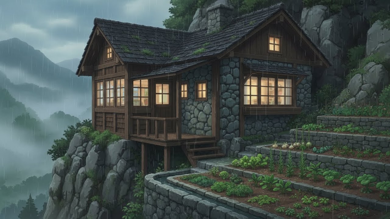 A Couple Life in Mountain House | Cooking Meal | Ghibli Style Video
