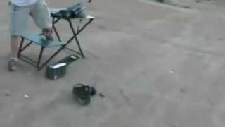 Guy hit in head with 50 caliber ricochet