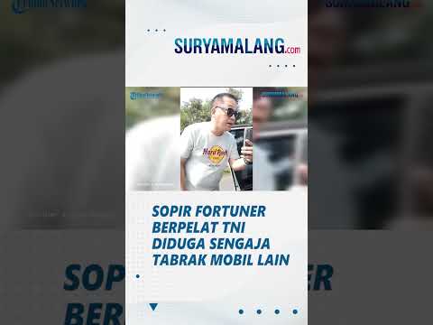 DETIK-DETIK Aksi Arogan Sopir Fortuner Berpelat Nomor Mati Milik TNI, Malah Marah-marah Usai Nabrak