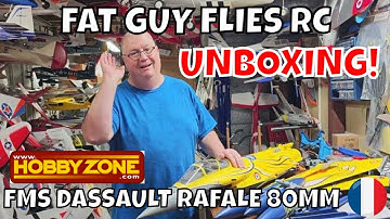 FMS DASSAULT RAFALE 80MM UNBOXING! by Fat Guy Flies RC