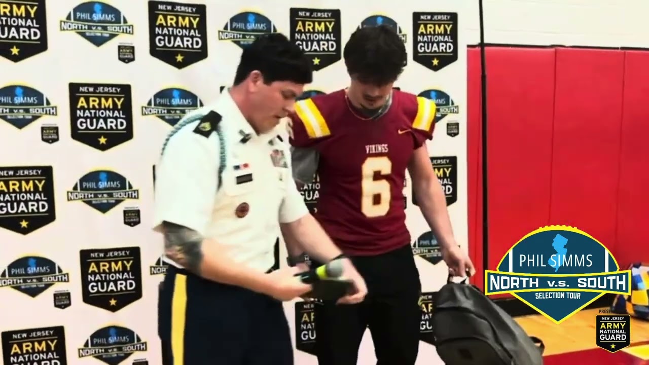WATCH: Matteo Tramutola Honored | Voorhees HS | Phil Simms North vs South All-Star Selection Tour