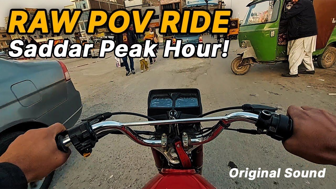 Raw POV Ride Honda CG125😱 Saddar Peak Hour Ride 
