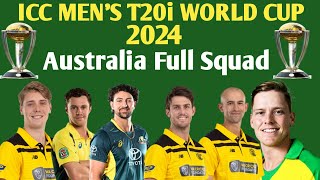 Icc Mens T20I World Cup 2024 Australia Final Squad Australia Announced T20I Cricket World Squad