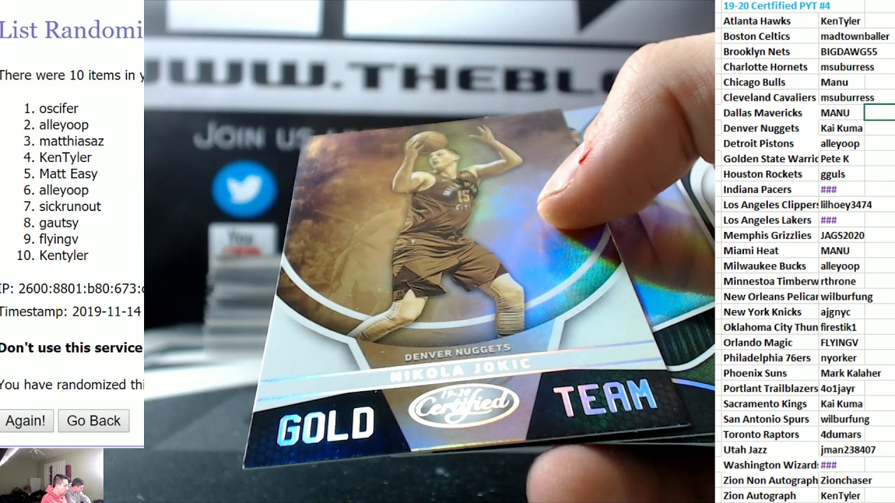 201920 Panini Certified Basketball case Break PYT 4 YouTube