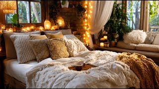 Cozy Bohemian Holiday Bedroom Decor Ideas for a Relaxed & Whimsical Christmas Mood !