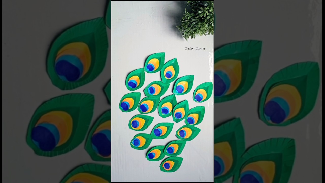 Peacock Feathers Paper Craft 🌼❤️