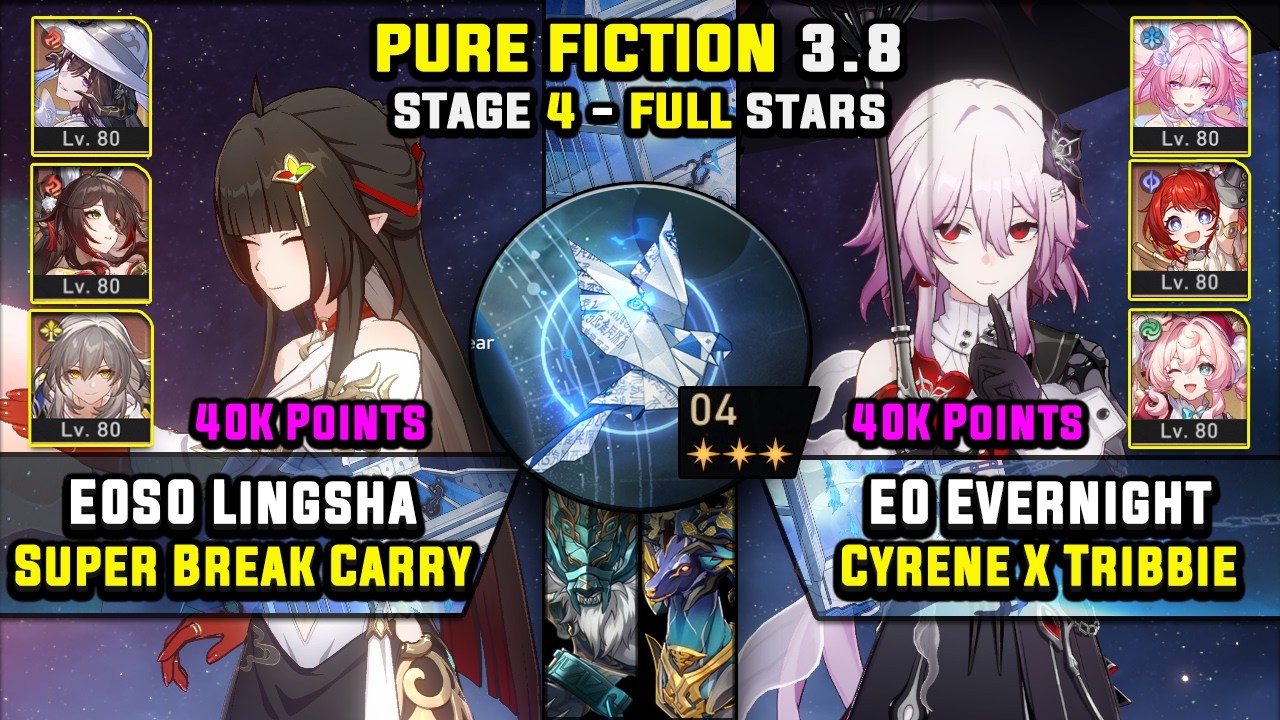 E0 Lingsha Carry W/ Dahlia & E0 Evernight Hypercarry (3 Stars) Pure Fiction 4 Honkai Star Rail 3.8