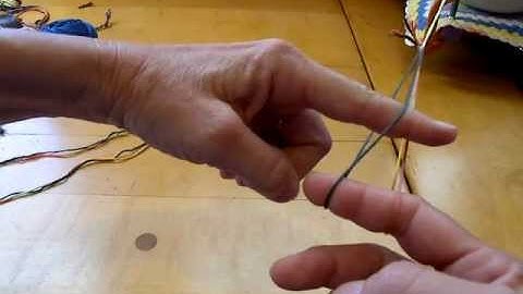 2-Loop Braid, finger-held loops, left-handed version