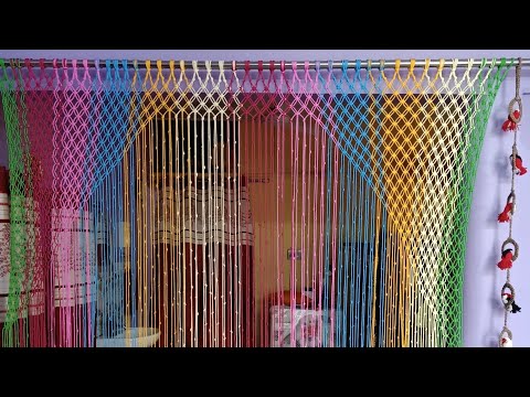 Homemade macram cortina tutorial || 5 min || artesanato caseiro