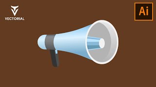 Megaphone illustration in Adobe illustrator
