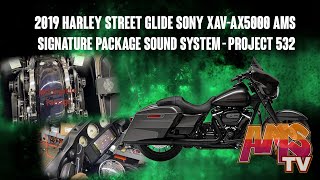 Bagger stereo on this Harley Street Glide with Sony in Los Angeles