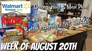 GROCERY HAUL & MEAL PLAN | WALMART | FAMILY OF 4 | 8/20/18