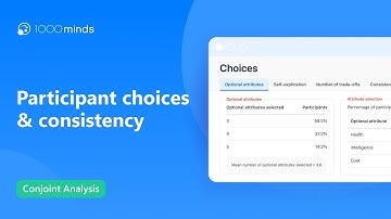 Participant Choices & Consistency – 1000minds Conjoint Analysis