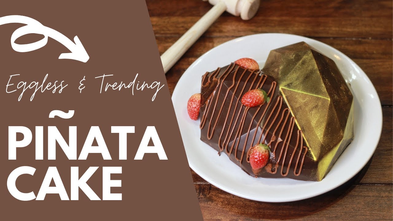 Chocolate Pinata Cake Recipe | How to make an Eggless 3D smash cake