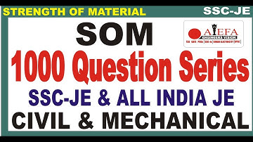 Lec-1 I 1000 SOM QUESTION SERIES I SSC-JE  I ALL INDIA JE I BPSC-AE