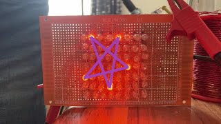 Pentagon Appears In A Tesla Impulse Technology Switched Neon Lamp Panel