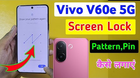 Vivo v60e 5g screen lock kaise lagaye/how to set pattern lock in vivo v60e 5g me//