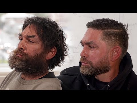 HOMELESS MAN MAKEOVER AMAZING TRANSFORMATION *heart warming*